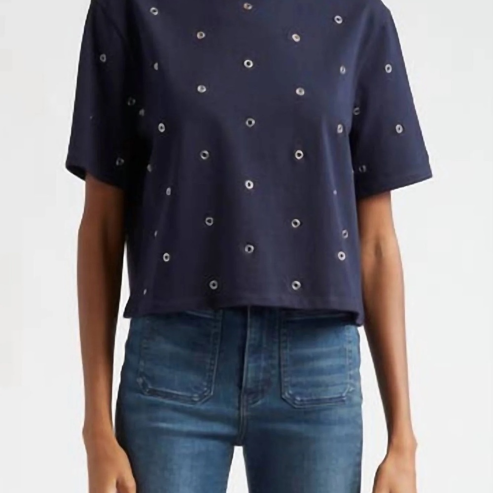 Veronica Beard “Sebastian” Grommet Tee Small